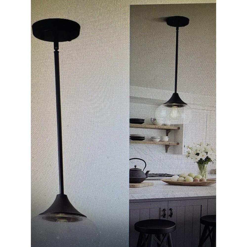 Modern Pendant Lights for Kitchen Island, One Black Pendant Fixtures / 8.5" BRC